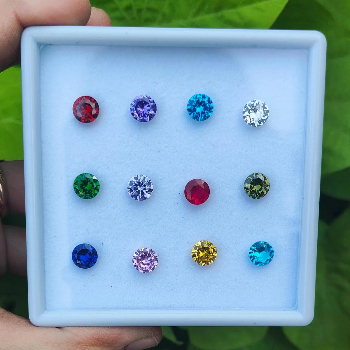Birth Stones Cubic Zirconia AAA Quality 12 Colors Round shape, Jewelry making, Multi Color CZ 12 Stones Loose Stones (2mm - 10mm) zirconia