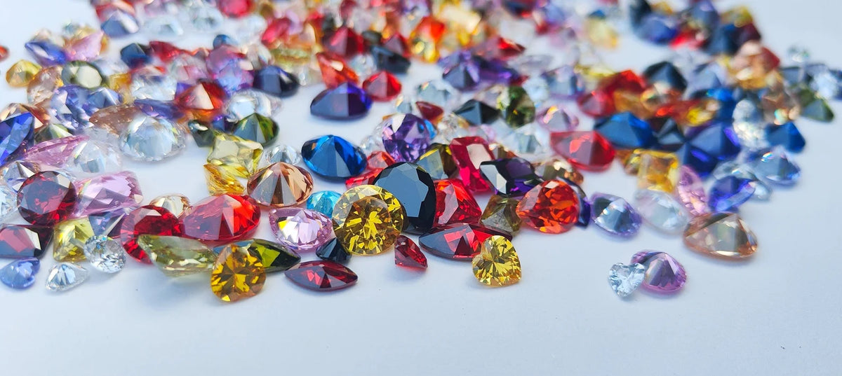 Cubic Zirconia AAA Quality Cubic Zirconia all shapes 10 Colors Multi-Color CZ Loose Stones (3mm - 10mm) All Shapes zirconia.