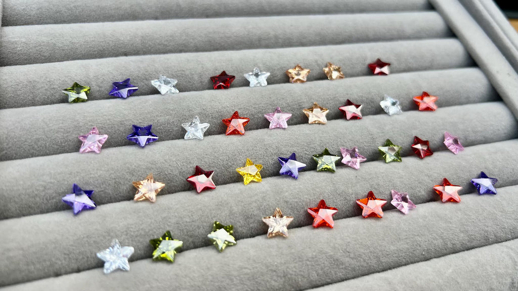 Cubic Zirconia AAA Quality Cubic Zirconia Star shape Mix Color CZ Loose Stones (3mm-8mm) Cubic Zirconia