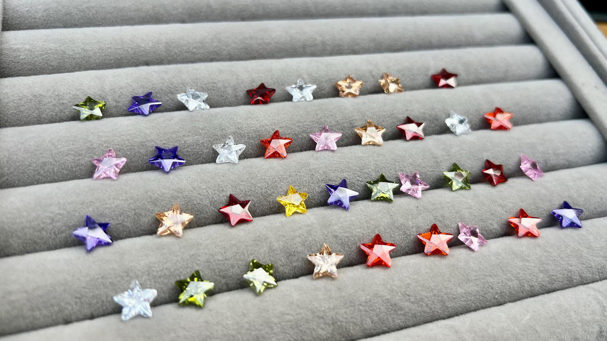 Cubic Zirconia AAA Quality Cubic Zirconia Star shape Mix Color CZ Loose Stones (3mm-8mm) Cubic Zirconia