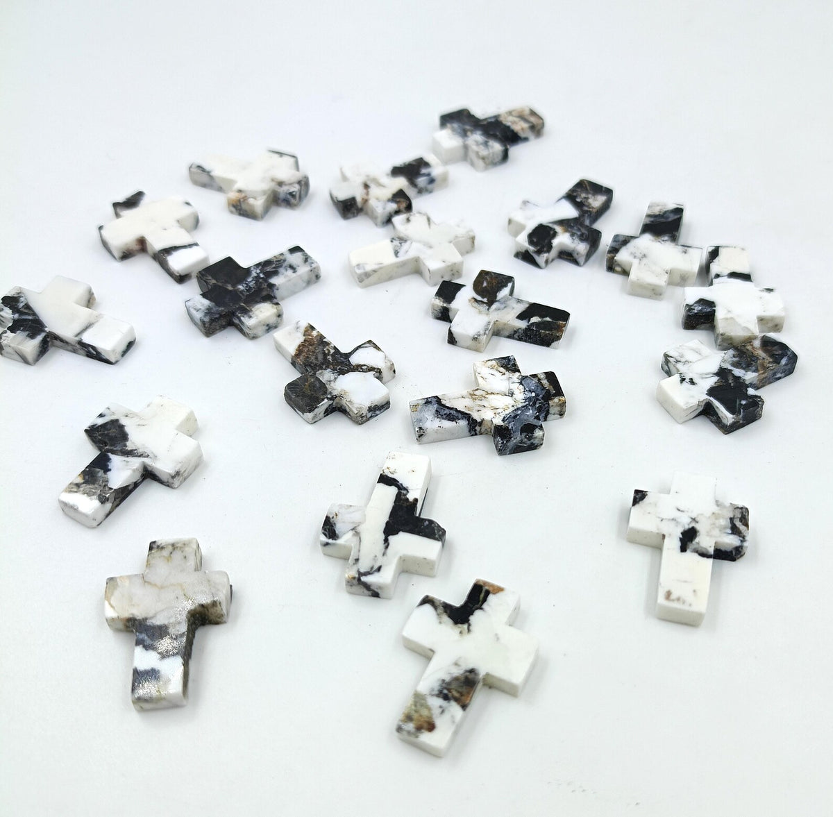 AAA Quality White Buffalo Turquoise Cross Gemstone Handmade Gemstone Polished Gemstone Handmade Cross Polished Gemstone Christianity Symbol