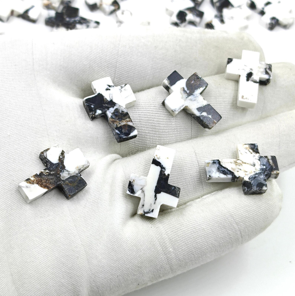 AAA Quality White Buffalo Turquoise Cross Gemstone Handmade Gemstone Polished Gemstone Handmade Cross Polished Gemstone Christianity Symbol