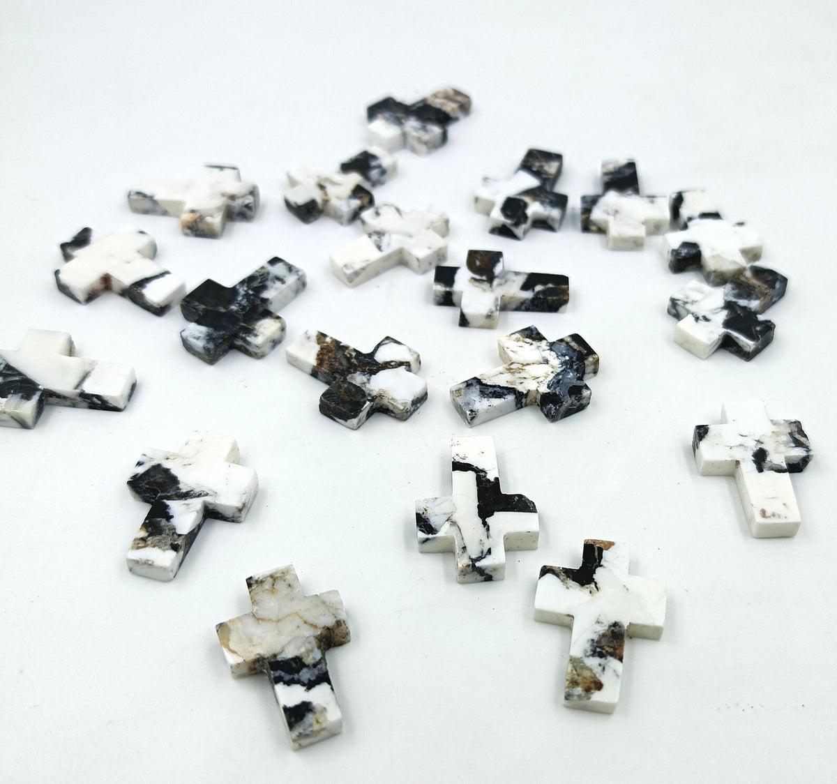 AAA Quality White Buffalo Turquoise Cross Gemstone Handmade Gemstone Polished Gemstone Handmade Cross Polished Gemstone Christianity Symbol