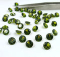 AAA Peridot Green Cubic Zirconia: Round Loose Gemstone (0.5mm - 15mm)