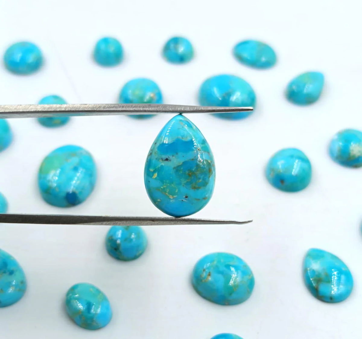 Natural Kingman Mohave Turquoise Round Shape Gemstone 3mm - 16mm Turquoise Gemstone Smooth Jewelry Making Gemstone Handmade Custom Gemstones ( one piece )