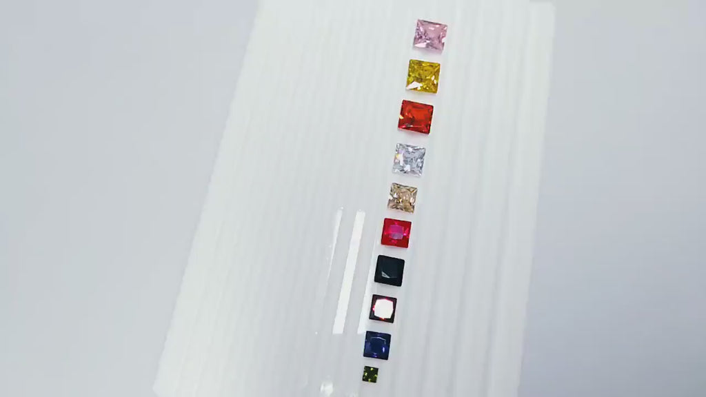 Cubic Zirconia 1PCS Per Color Total 10pcs AAA Quality Cubic Zirconia Square shape Multi 10-Colors CZ Loose Stones (3mm - 10mm)