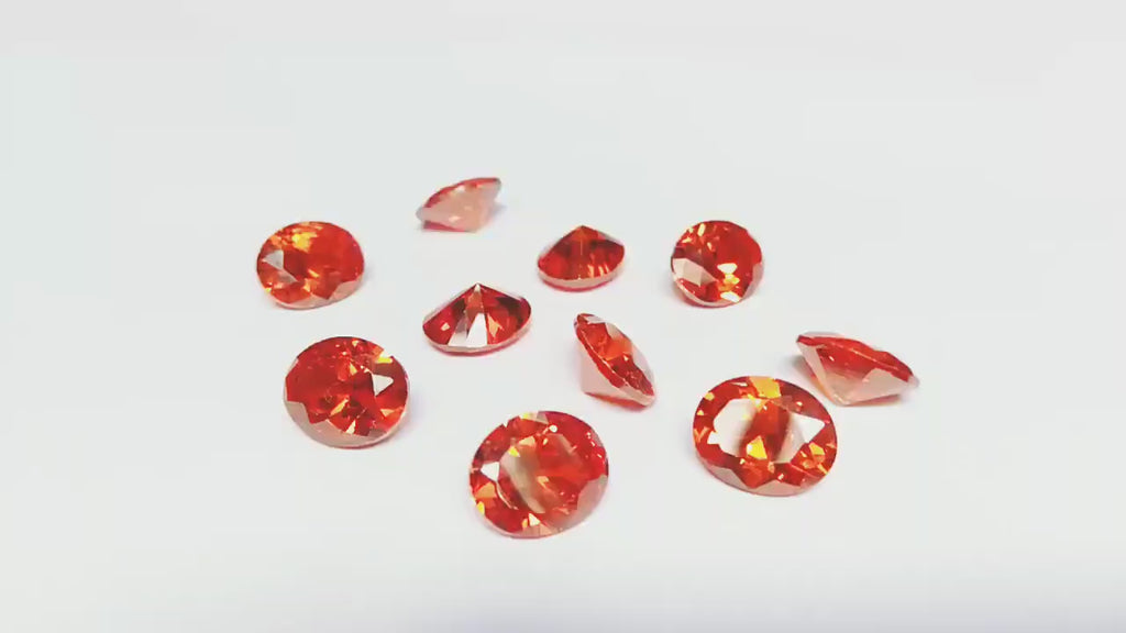 Cubic Zirconia AAA Quality Cubic Zirconia Oval Shape Orange Color CZ Loose Stones (2x4mm - 15x20mm) Zirconia