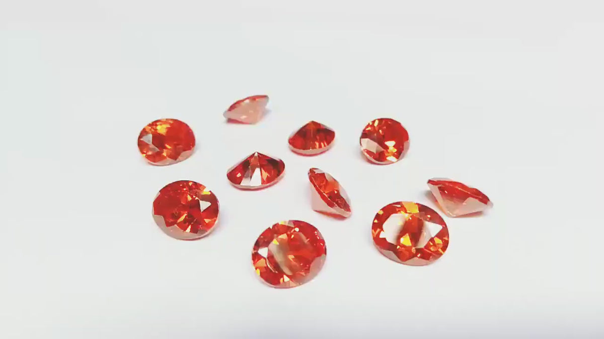Cubic Zirconia AAA Quality Cubic Zirconia Oval Shape Orange Color CZ Loose Stones (2x4mm - 15x20mm) Zirconia