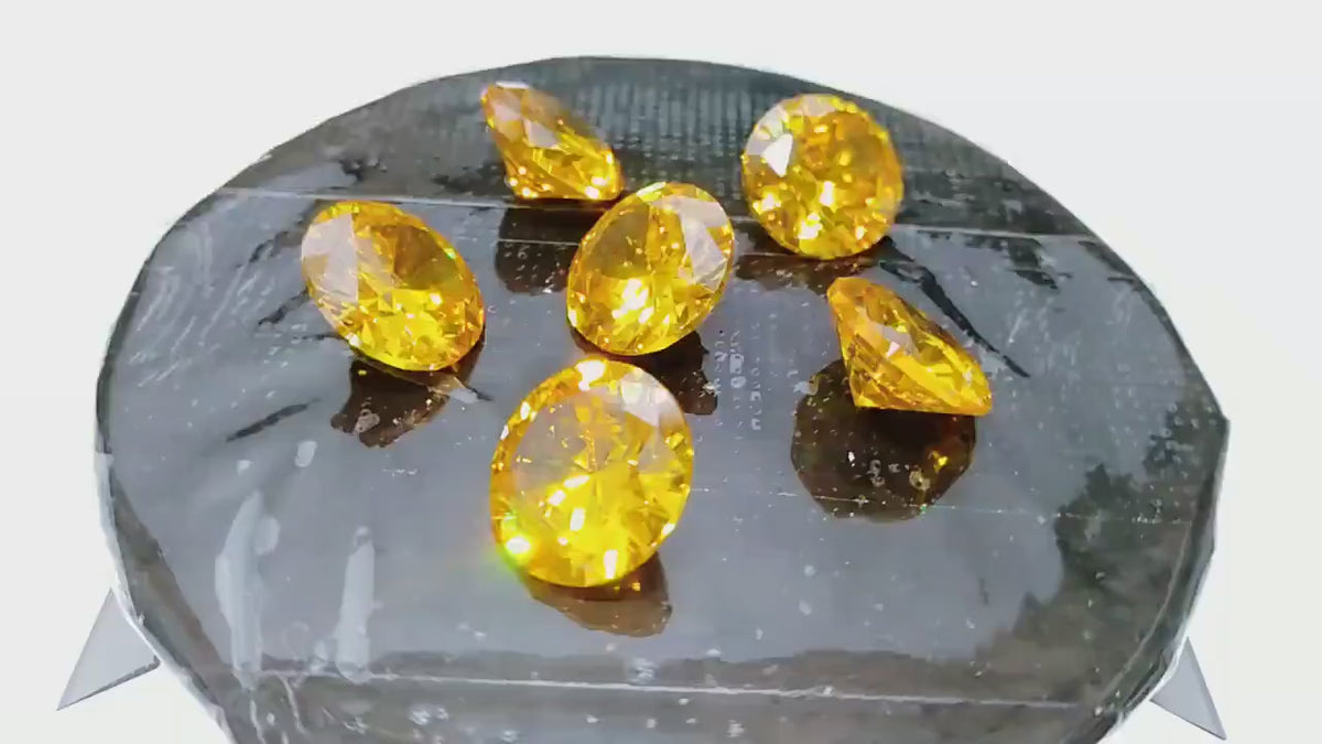 Cubic Zirconia AAA Quality Cubic Zirconia Round shape Yellow Color CZ Loose Stones (0.5mm - 15mm) Cubic Zirconia
