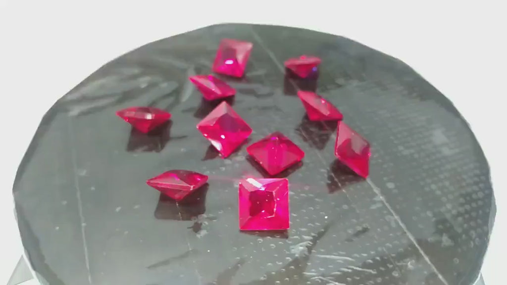 Cubic Zirconia AAA Quality Cubic Zirconia Square shape Pink Ruby CZ Loose Stones (2mm - 10mm) Cubic Zirconia