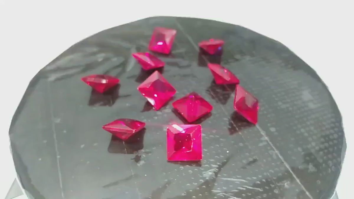 Cubic Zirconia AAA Quality Cubic Zirconia Square shape Pink Ruby CZ Loose Stones (2mm - 10mm) Cubic Zirconia