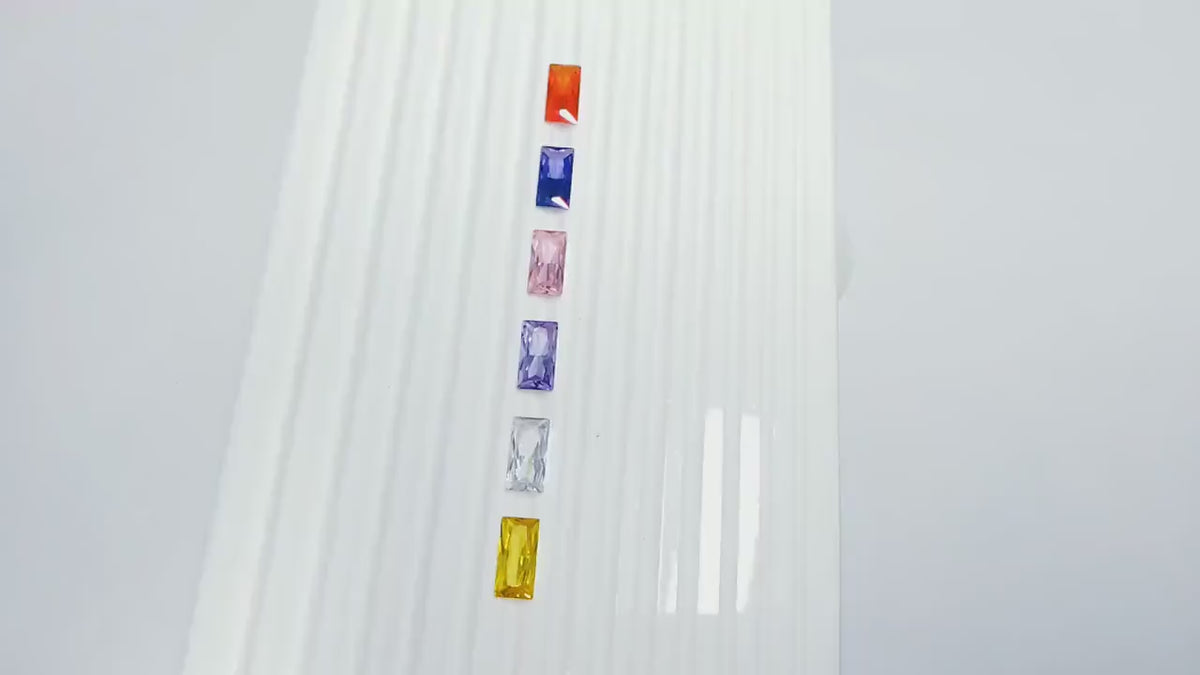 Cubic Zirconia AAA Quality Cubic Zirconia Rectangle shape 6 Multi-Colors CZ Loose Stones 6x12mm zirconia