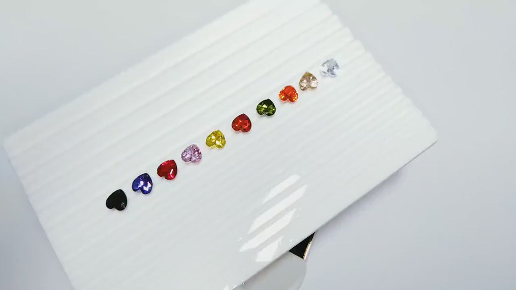 Cubic Zirconia Multi AAA Quality Cubic Zirconia Heart shape 10 Multi-Colors CZ Loose Stones (3mm - 8mm) Cubic zirconia